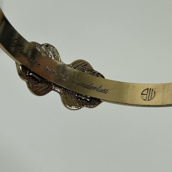 Samantha Wills Gold Plated Turquoise Engraved Adventure Into Wanderlust Bracelet - Picture 14 of 16